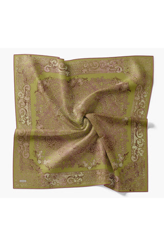 Monare Eşarp Etnik Motif Yeşil 90x90
