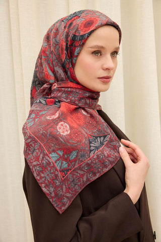 Monare Eşarp Lora Bordo 90x90