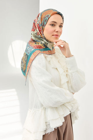 Monare Eşarp Modern Mavi 90x90