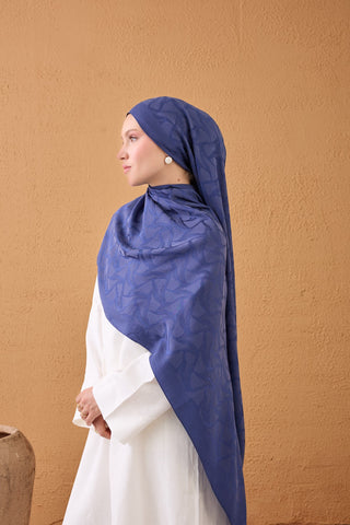 Naia Pamuk Şal Aris Saks Mavisi - Naia Şal - | Silk Home