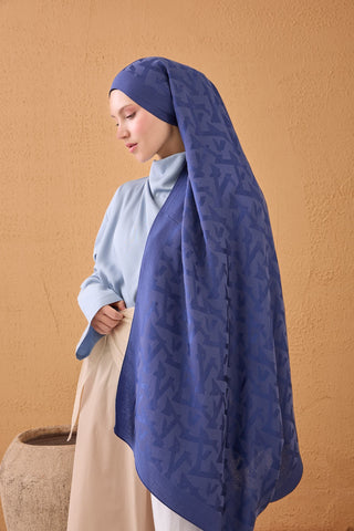 Naia Pamuk İpek Şal Elio Saks Mavisi