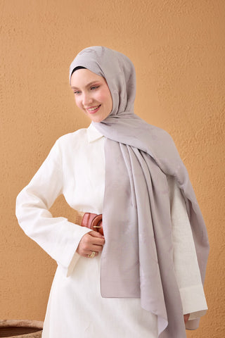 Naia Pamuk Şal Halat Gümüş - Naia Şal - | Silk Home