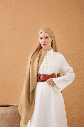 Naia Pamuk Şal Lune Camel - Naia Şal - | Silk Home
