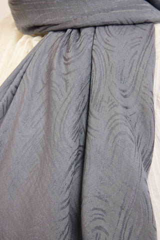 Naia Pamuk Şal Line Desen Füme - Naia Şal - | Silk Home