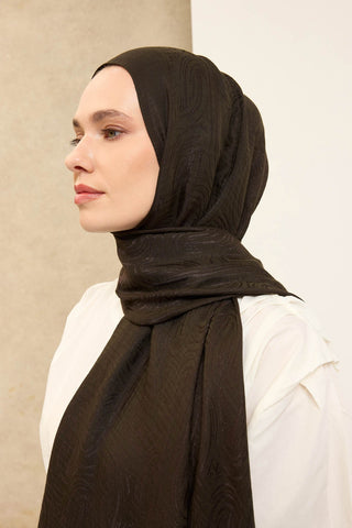 Naia Pamuk Şal Line Desen Koyu Yeşil - Naia Şal - | Silk Home