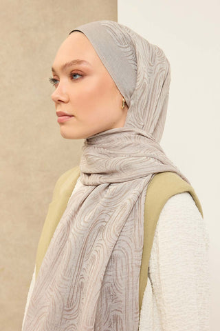 Naia Pamuk Şal Line Desen Taş - Naia Şal - | Silk Home
