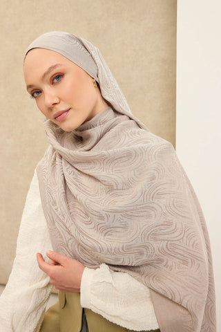 Naia Pamuk Şal Line Desen Taş - Naia Şal - | Silk Home