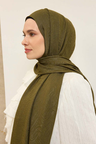 Naia Pamuk Şal Line Desen Yeşil - Naia Şal - | Silk Home