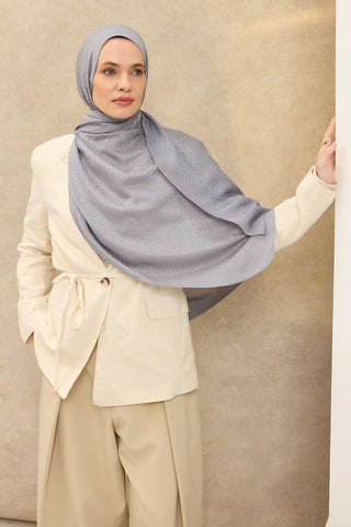 Naia Pamuk Şal SH Desen Gri - Naia Şal - | Silk Home