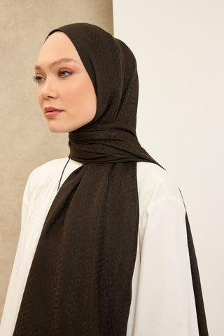 Naia Pamuk Şal SH Desen Koyu Yeşil - Naia Şal - | Silk Home