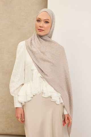 Naia Pamuk Şal SH Desen Taş - Naia Şal - | Silk Home