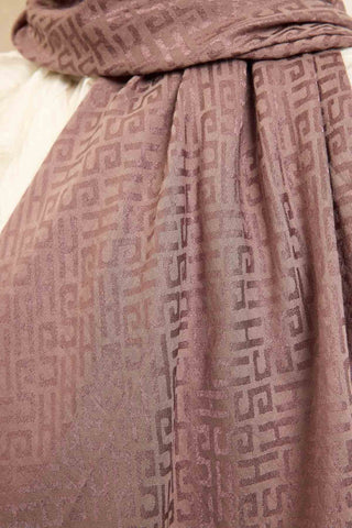 Naia Pamuk Şal SH Desen Vizon - Naia Şal - | Silk Home