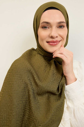 Naia Pamuk Şal SH Desen Yeşil - Naia Şal - | Silk Home