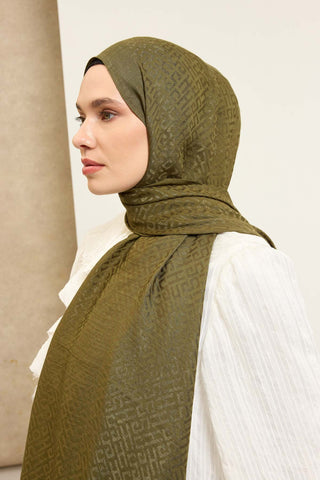 Naia Pamuk Şal SH Desen Yeşil - Naia Şal - | Silk Home