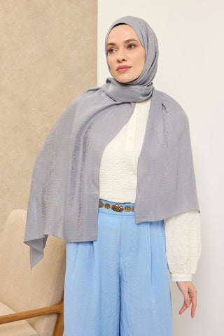 Naia Pamuk Şal Taş Desen Gri - Naia Şal - | Silk Home