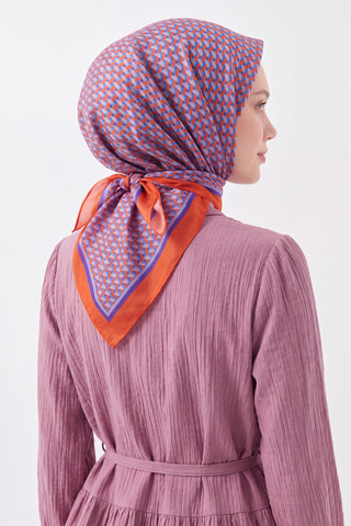 Шелковый платок Olinda Herringbone, темно-оранжевый