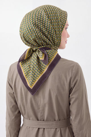 Шелковый платок Olinda Herringbone Темный норка