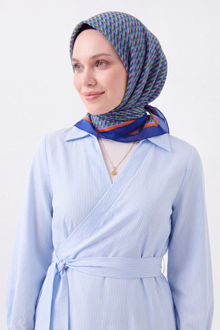 Шелковый шарф Olinda Herringbone Saks