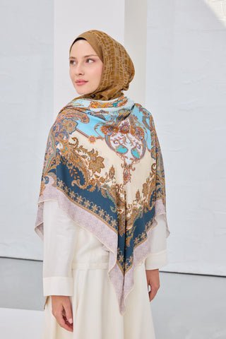 Omuz Şalı Ottoman Design Petrol Mavisi
