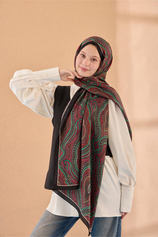 Organik Şal 471001-19 - Organik Şal - | Silk Home