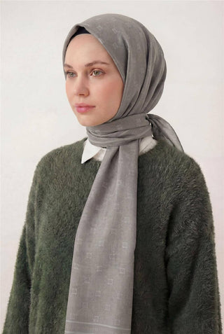 Pamuk Polyester Liva Şal Gümüş Nefes Alan Dokulu 90X200