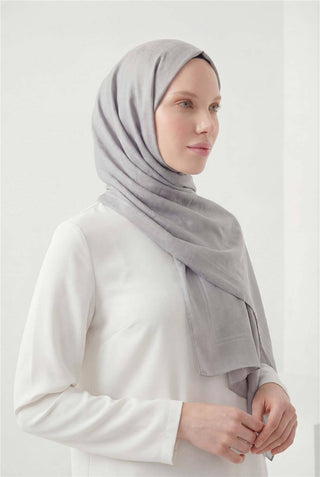 Pamuk Polyester Liva Şal Gümüş Nefes Alan Dokulu 90X200