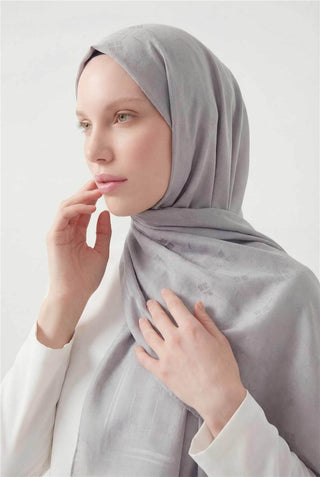 Pamuk Polyester Liva Şal Gümüş Nefes Alan Dokulu 90X200