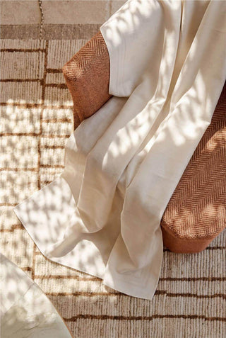 Cotton Polyester Liva Scarf, Cream, Breathable Texture, 90x200 cm