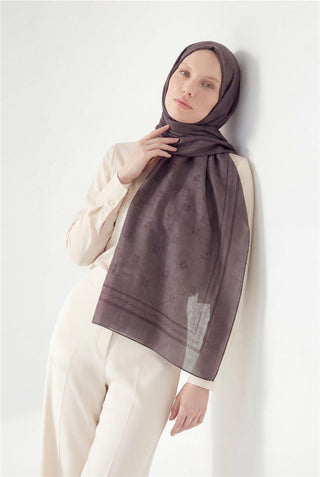 Cotton Polyester Liva Shawl, Lavender, Breathable Textured, 90x200 cm