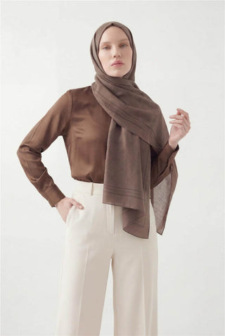 Pamuk Polyester Liva Şal Vizon Nefes Alan Dokulu 90X200