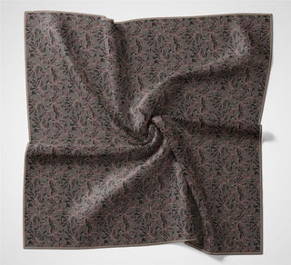 Pamuk Polyester Soft Eşarp Duman Ton Çiçek Desenli Kaymaz Dokulu 90X90 - Soft Eşarp - | Silk Home