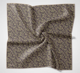 Pamuk Polyester Soft Eşarp Soluk Mor Çiçek Desenli Kaymaz Dokulu 90X90 - Soft Eşarp - | Silk Home
