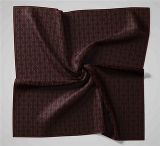 Pamuk Polyester Soft Eşarp Geometrik Desen Siyah 90X90