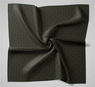 Pamuk Polyester Soft Eşarp Geometrik Desen Petrol Yeşili 90X90