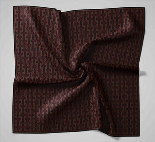 Pamuk Polyester Soft Eşarp Geometrik Desen Canlı Kırmızı 90X90