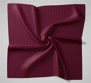 Pamuk Polyester Soft Eşarp Geometrik Desen Eflatun 90X90 - Soft Eşarp - | Silk Home