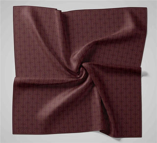 Pamuk Polyester Soft Eşarp Geometrik Desen Mürdüm 90X90