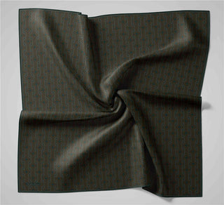 Pamuk Polyester Soft Eşarp Geometrik Desen Petrol Yeşili 90X90 - Soft Eşarp - | Silk Home