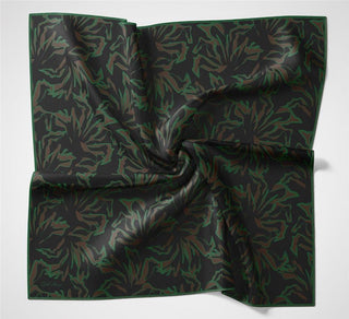 Pamuk Polyester Soft Eşarp Siyah Soyut Desenli Nefes Alan Hafif 90X90