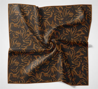 Pamuk Polyester Soft Eşarp Dumanlı Siyah Soyut Desenli Tok Duruşlu 90X90