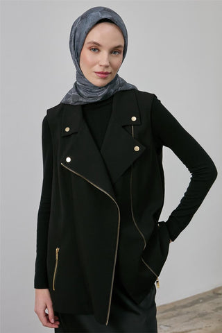 İnce Pamuk Soft Eşarp Antrasit Yaprak Desenli Hafif Dokulu 90X90