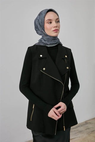 İnce Pamuk Soft Eşarp Antrasit Yaprak Desenli Hafif Dokulu 90X90 - Soft Eşarp - | Silk Home