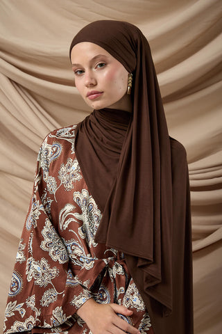Premium Cotton Scarf 65002-08 Brown