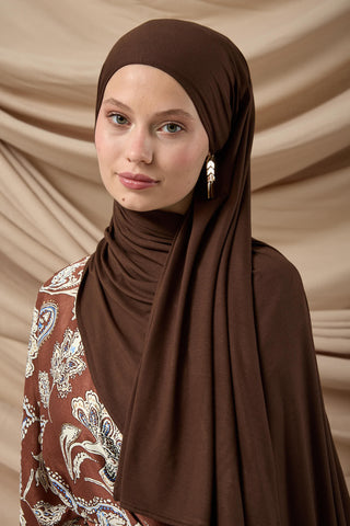 Premium Cotton Scarf 65002-08 Brown