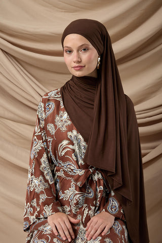 Premium Cotton Scarf 65002-08 Brown