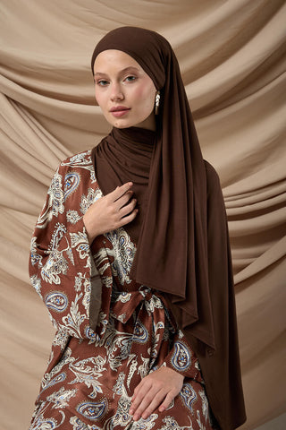 Premium Cotton Scarf 65002-08 Brown