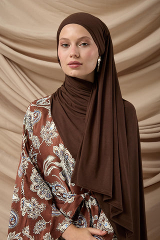 Premium Cotton Scarf 65002-08 Brown