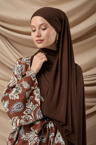 Premium Cotton Scarf 65002-08 Brown