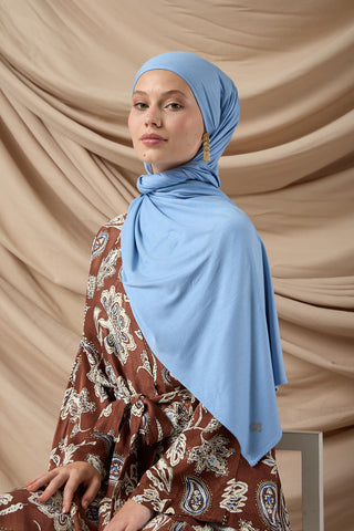 Premium Penye Şal 65002-30 Bebe Mavi - Premium Penye Şal - | Silk Home