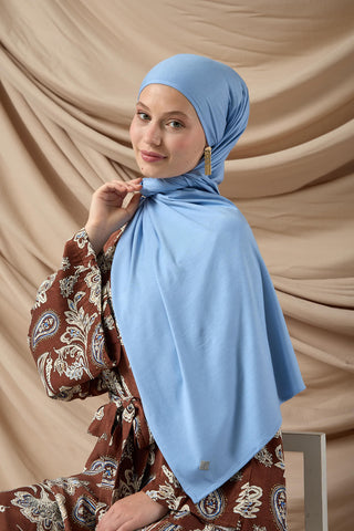 Premium Penye Şal 65002-30 Bebe Mavi - Premium Penye Şal - | Silk Home